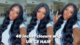 Lace Where ? 40 Inches Voluminous Curls 5X5 Hd Closure Wog Install Ft Unice Hair