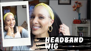 Headband Wig With My First Wig ‼️ Headband Wig ‼️ Lazy Girl Wig ‼️ Throw On & Go Just That Easy Wig