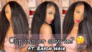 Kinky Straight 22 Inches Full Hair Install Ft. Eayon Hair
