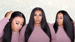It’S The Sleekness For Me!!! | Affordable Kinky Straight Frontal Wig | Juliahair