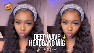 Deep Wave Headband Wig Ft. Svt Hair