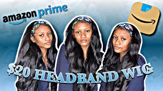 Body Wave Headband Wig From Amazon! | No Lace, No Glue