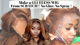 Finally!! How To Make A Wig Glueless!! | Brown Highlights Tutorial | Laurasia Andrea Wigs