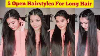 5 Easy Hairstyles For Long/Medium Hair #Vaishnaviiii