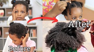 Easy Treatment For Dry, Damaged Natural Hair | Wash & Style Her Hair With Me!