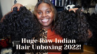 I Ordered A Bunch Of Raw Indian Hair From My Vendor! Now This Is Curly! | Massive Hair Unboxing 20.0