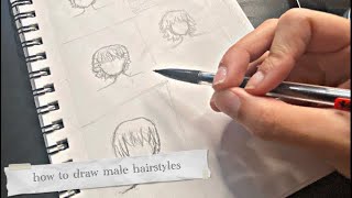 How To Draw Male Hairstyles For Beginners Easy ‍♀️ Optional Pieces