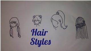 How Do You Draw Different Hairstyles? Ll Low Pigtails, Buns, Ponital & Braided Hairstyles - 2022