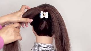 Clutcher Bun Hairstyle | Very Easy Hairstyle Using Clutcher | Hairstyle Tutorial #Hair #Hairstyles