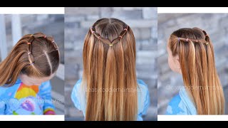 Simple Elastic Waterfall Tie Back Hairstyle