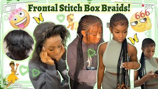 How To Install Frontal Braids L Feedin Braids L Stitch Braids L Box Braids #Ulahair