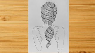 Easy Drawing For Girl // How To Draw Beautiful Girl With Cute Hairstyles Step By Step.