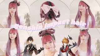 6 Easy Hairstyles Inspired By Genshin Impact Characters  (Xiangling, Keqing, Venti, Etc!)