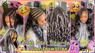 How To Natural Sew In Weave | Side Part Leave Out Installation Ft.#Ulahair Review