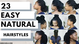 Diy 23 Natural Hairstyles For Black Women On Type 4 Natural Afro Hair (For Short, Medium, Long Hair)