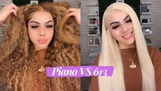Hight Honey Brown Curly Wig Or 613 Blonde Straight Wig? Which One?❤️ Wig Slay Tutorial | #Ulahair