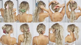 10 Easy Claw Clip Hairstyles Tutorial  Medium & Long Hairstyles