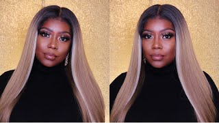  Chocolate Blondie | Bobbi Boss Glueless 13X7 Extended Hd Lace Front Wig Mlf455 Ayla