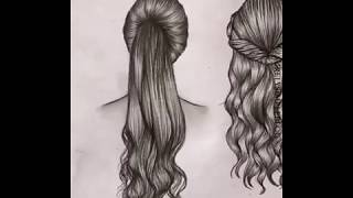 Two Braid Hairstyles  | Hair Drawing Tutorial  For Beginner