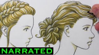 How To Draw Hair: "Updo" Hairstyles