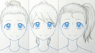 How To Draw Manga: Up Hairstyles 3 Ways