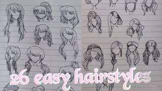 How To Draw 26 Easy Hairstyles For Girls