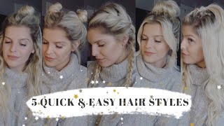 Quick & Easy Hairstyles In Under 5 Minutes | Mum/Mom Hairstyles For Long Hair | Student Hairstyles