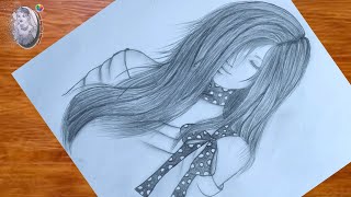 Random Hairstyle Girl Drawing// I Sketch Random Hairstyles,, Draw So Cute Girl// Drawing Tutorial