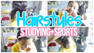 ♡ 3 Quick & Easy Hairstyles For Sports & Studying + Update | Alohakatiex ♡