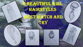 Easy How To Draw A Girl Hairstyle - Girl Sketch | Braided Hairstyles | Drawing Ideas | Cool Drawing