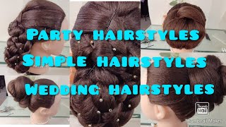 Party Hairstyle! Simpal Hair Styles ! Wedding Hairstyles !