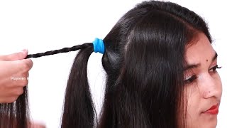 Ultimate Summer Open Hairstyle For Girls | Very Easy Hairstyle Using Trick | Short Hair Girls