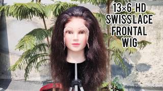 13×6 Hd Swiss Lace Frontal Raw Hair Wig| Best Frontal Wig| Raw Hair Wig .
