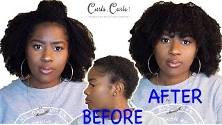 Wow!! Afro Kinky Clip-Ins On Super Short 4C Natural Hair!!!Curlscurls.Com|Mona B.