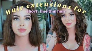 How To Get Longer, Thicker Hair With Clip In Hair Extensions ☾ For Short, Fine, Thin Hair!