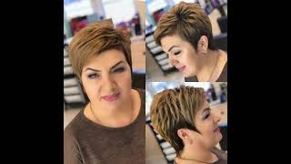 Pretty Short Hair Cuts Trends For Women Over 40+50+60 +70+.