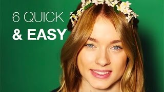 6 Easy Lazy Hairstyles  |  Cute Everyday Hairstyles  | Hair Extensions Giveaway