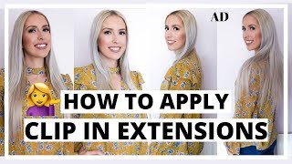 How To Apply Clip In Hair Extensions | Stranded Hair Group Human Hair Extensions | Ad