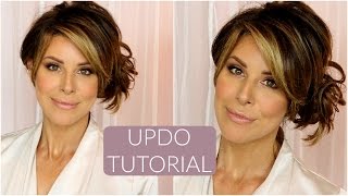 How To Put In Clip In Hair Extensions In Short Hair | Updo Tutorial | Dominique Sachse