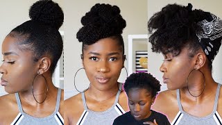 5 Super Easy Natural Hairstyles On Short 4C Natural Hair Using Clip-Ins!!Betterlength|Mona B.
