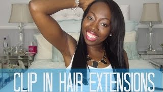 How To Clip In Hair Extensions To Relaxed Hair!