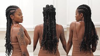 Cornrows With Extensions On My Microlocs | Keke J.