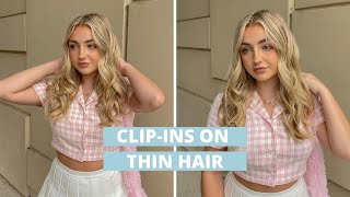 How To Apply Clip-In Extensions On Thin Hair ♡