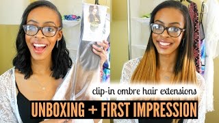 Beauty Works Ombre Clip-In Hair Extensions: Unboxing & First Impression ♡ Lawenwoss