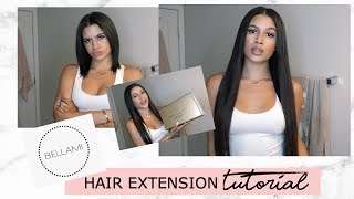 How To Clip In + Style Bellami Hair Extensions| Slay Tea Saturdays Ep.12| Denise.Rodri