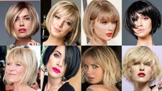 35 Best Bob Haircuts With Curtain Bang For Women & Hair Trends For 2022 //Short Bob Hairstyles Ideas