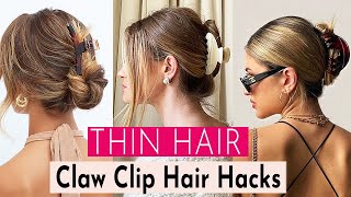 How To: Thin Hair Claw Clip Hairstyles | How To Claw Clip Hair