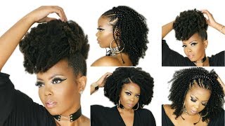  How To Style 4C Natural Hair W/ Kinky Curly Clip In Extensions | Myfirstwig |Tastepink