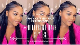 Aliexpress Cranberry Hair | Clip Ins Hair Extensions For Short Hair + Different Hairstyles