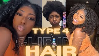 How To Get A Bomb Braidout On Type 4 Hair Using Clip Ins| Betterlength| 4B/4C